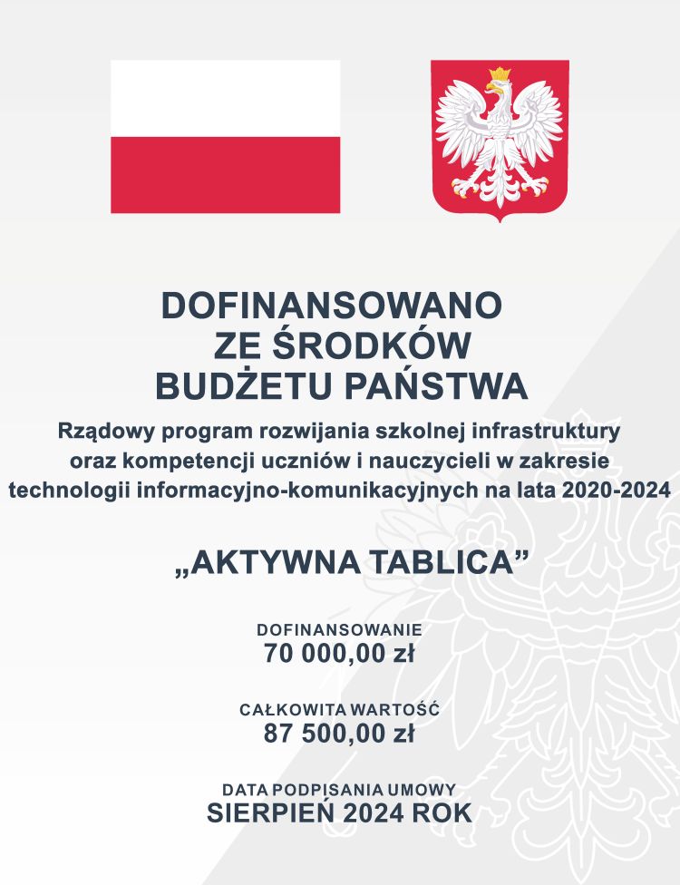 Plakat budżet państwa aktywna tablica gmina Busko-Zdrój